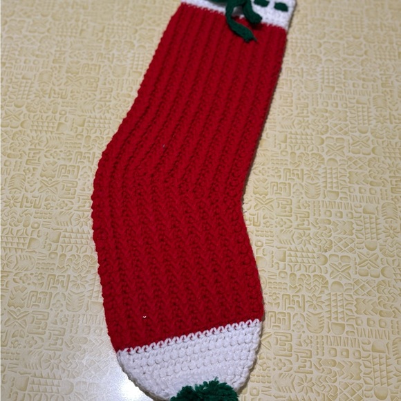Vintage Festive Knit Holiday Stocking - Picture 3 of 4